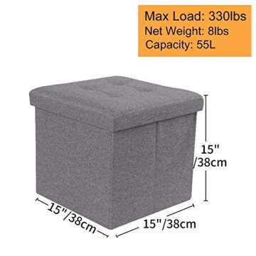 REDCAMP Small Ottoman with Storage - Stylish and Sturdy Solutions