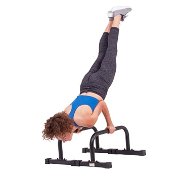 Body Power Push-Up Parallel Bars 12x24 Inch - Non-Slip Grip