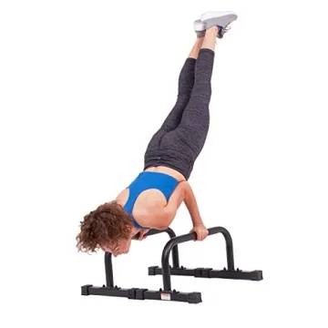 Body Power Push-Up Parallel Bars 12x24 Inch - Non-Slip Grip