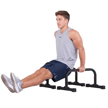 Body Power Push-Up Parallel Bars 12x24 Inch - Non-Slip Grip