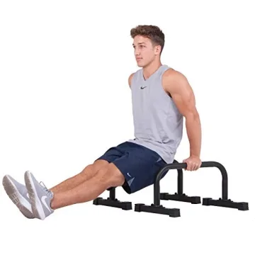 Body Power Push-Up Parallel Bars 12x24 Inch - Non-Slip Grip