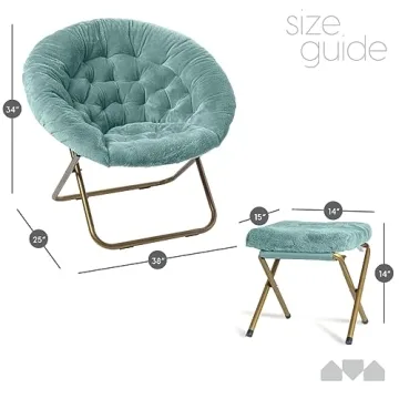 Milliard Cozy Saucer Chair with Footrest for All Ages