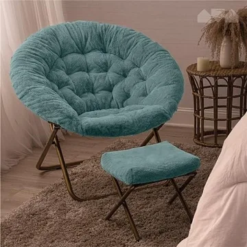 Milliard Cozy Saucer Chair with Footrest for All Ages