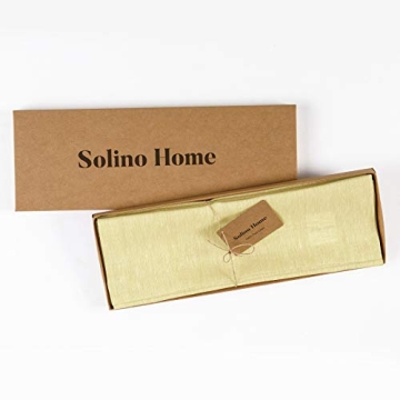 Solino Pure Linen Placemats Set of 4 – Chambray Yellow