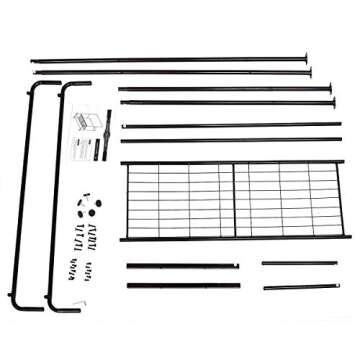 Clothing Garment Rack Metal Heavy Duty Double Rail Clothes Rack Organizer 2-Tier Storage Shelf for Boxes Shoes Boots Commercial Grade Multi-Purpose Entryway Shelving Unit for Home Office Bedroom Black