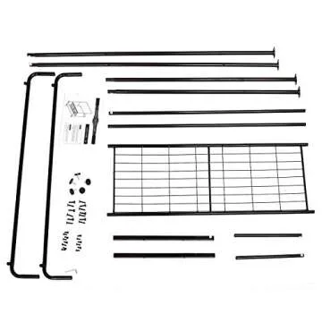 Clothing Garment Rack Metal Heavy Duty Double Rail Clothes Rack Organizer 2-Tier Storage Shelf for Boxes Shoes Boots Commercial Grade Multi-Purpose Entryway Shelving Unit for Home Office Bedroom Black