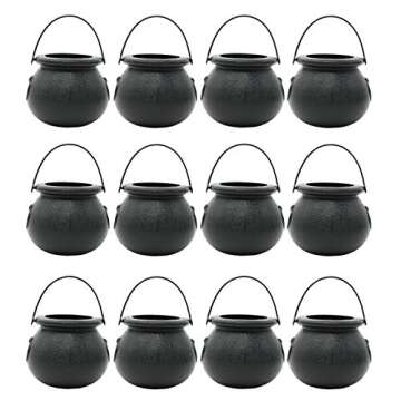Candy Cauldron Kettles - 1 Dozen Party Decoration Supplies by Big Mo’s Toys