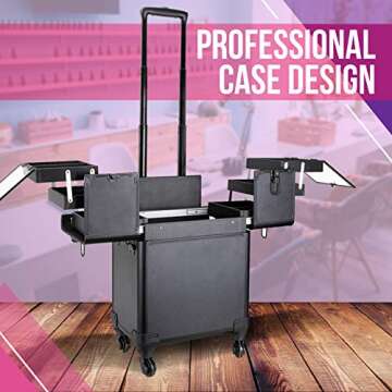 Rolling Travel Case for Makeup Artists & Stylists
