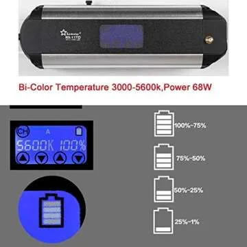 Linkstar Falconeyes RX-11TD 360 LEDs Roll-Flex Video Light 68W 3000K-5600K Bi-Color CRI95 Studio Lighting for Photography Lighting