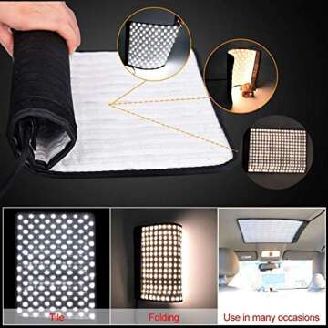 Linkstar Falconeyes RX-11TD 360 LEDs Roll-Flex Video Light 68W 3000K-5600K Bi-Color CRI95 Studio Lighting for Photography Lighting