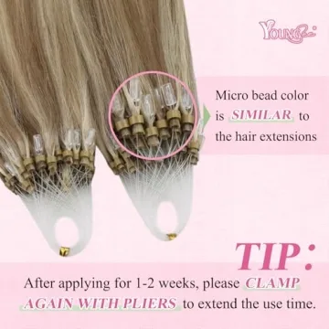 YoungSee Microbead Hair Extensions for Volume & Style