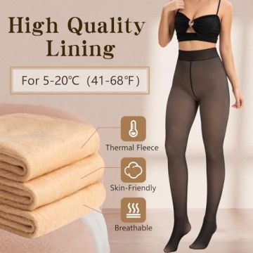HONGTEYA Fleece Lined Tights: Comfort Meets Style in Winter Leggings