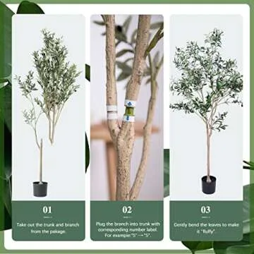 Veryhome 6ft Artificial Olive Tree for Home Decor