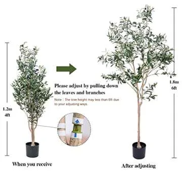 Veryhome 6ft Artificial Olive Tree for Home Decor