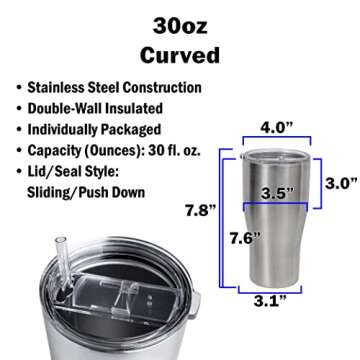 Makerflo 30 oz Curve Tumbler Pack for Creative Gifts