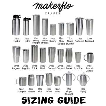 Makerflo 30 oz Curve Tumbler Pack for Creative Gifts