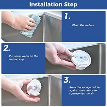 Scrub Sponge Holder - Kitchen Sink Organizer Suction Cup