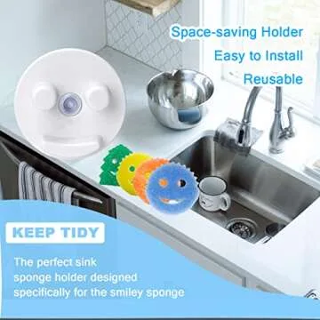 Scrub Sponge Holder - Kitchen Sink Organizer Suction Cup