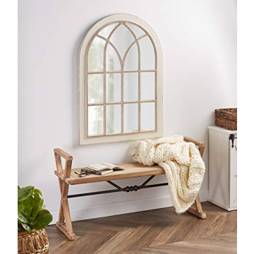 Kate and Laurel Nikoletta Arch Mirror - Classic Wood Design