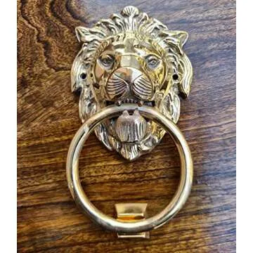 Authentic Vintage Brass Lion Door & Gate Knocker Handle Pull Door Accessories Home Decor
