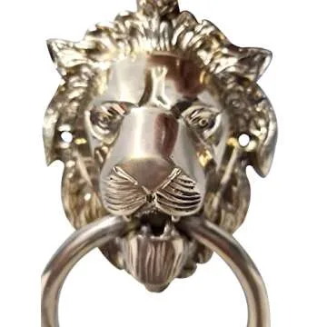 Authentic Vintage Brass Lion Door & Gate Knocker Handle Pull Door Accessories Home Decor