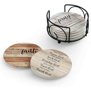 Absorbent Christian Coasters for Home Protection