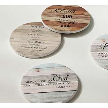 Absorbent Christian Coasters for Home Protection