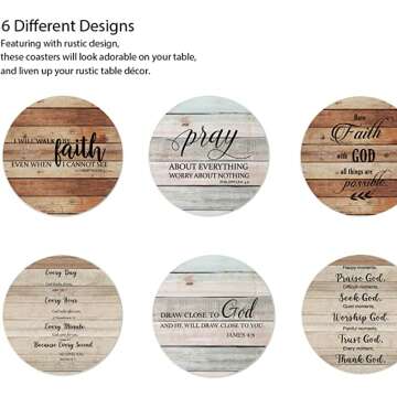 Absorbent Christian Coasters for Home Protection