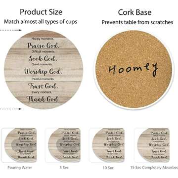 Absorbent Christian Coasters for Home Protection
