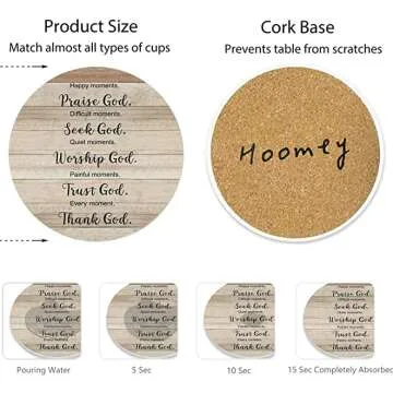 Absorbent Christian Coasters for Home Protection