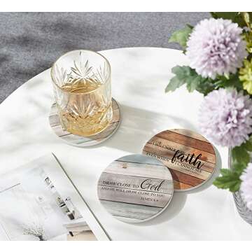 Absorbent Christian Coasters for Home Protection