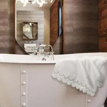 Hahafelt Cotton Scalloped Hand Towels - Soft & Stylish