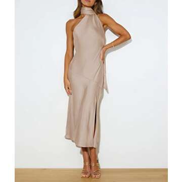 Elegant Satin Long Dress for Women - Perfect for Weddings and Parties