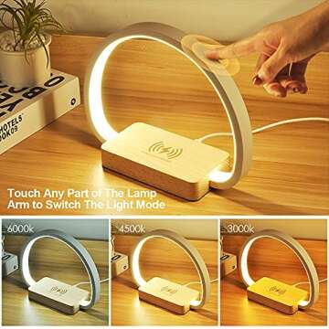 Versatile Bedside Table Lamp with Touch Control & USB