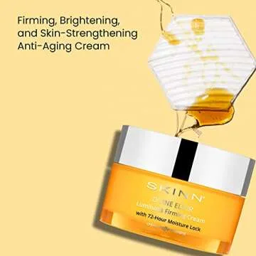 SKINN Luminous Firming Cream - Facial Skin Care Cream Improves Elasticity, Plumps and Lifts Sagging Skin-Maintains Hydration to Reduce Fine Lines,Strengthen Skin’s Barrier Function-Manuka Honey