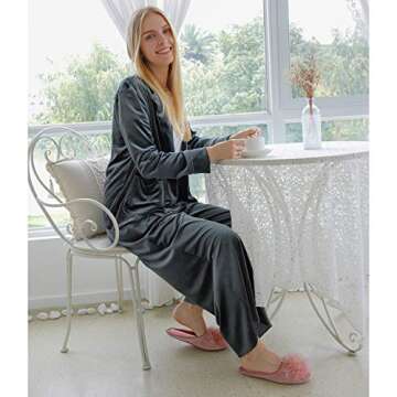 BCTEX COLL Women’s Cozy Velvet House Slippers 11-12