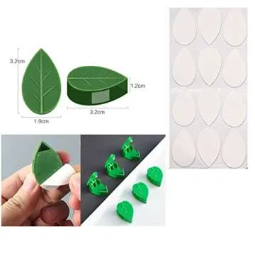 QRWT 30 Pieces Plant Climbing Wall Fixture Clips Self-Adhesive Plant Fixer Invisible Wall Vines Fixing Clips Hook Plant Vine Traction Cable Wire Fixing