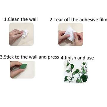 QRWT 30 Pieces Plant Climbing Wall Fixture Clips Self-Adhesive Plant Fixer Invisible Wall Vines Fixing Clips Hook Plant Vine Traction Cable Wire Fixing