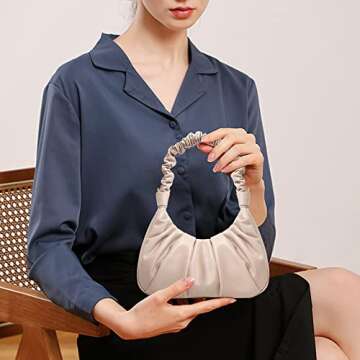 cuiab Small Bag for Women Shoulder Tote Handbag Hobo Handbag fashionable for Women,Vegan Leather Vin...