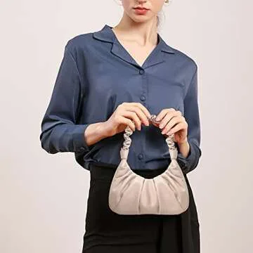 cuiab Small Bag for Women Shoulder Tote Handbag Hobo Handbag fashionable for Women,Vegan Leather Vintage, (Beige-1)