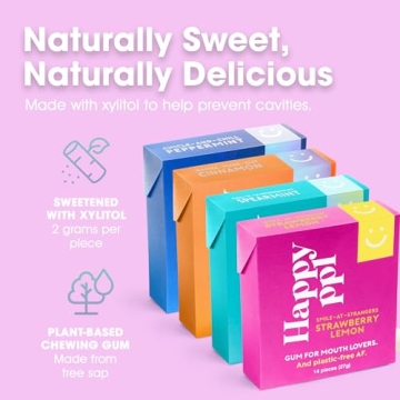 Happy ppl Natural Sugar-Free Gum for Dental Health