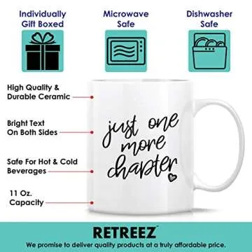 Retreez Funny Mug for Bookworms - Motivational Coffee Cup