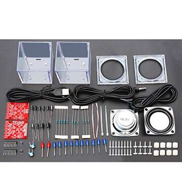 Gikfun Upgraded USB Mini Amplifier Electronic Transparent Stereo Speaker Box Sound Amplifier DIY Kit...