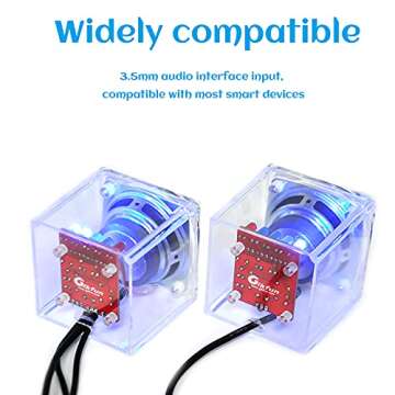 Gikfun Electronic Transparent Stereo Speaker DIY Kit