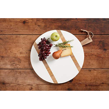 Exceptional Mud Pie Large Round Serving Board 25 1/5"