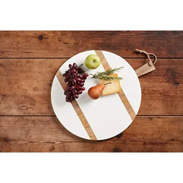 Exceptional Mud Pie Large Round Serving Board 25 1/5"