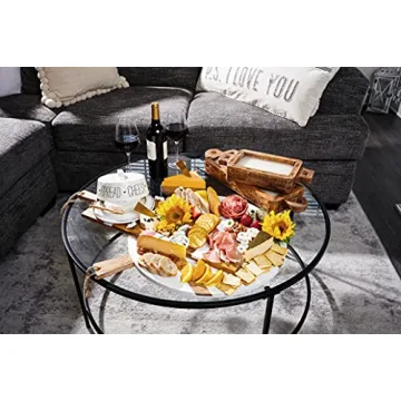 Exceptional Mud Pie Large Round Serving Board 25 1/5"