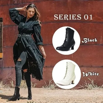 Erocalli Victorian Boots Witch Costume Renaissance Shoes Women Pirate Boots Women Vintage Boots Witchy Clothes for Women