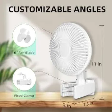 Simple Deluxe Clip Fan for Plants and Personal Cooling