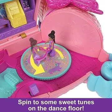 Polly Pocket 2-in-1 Travel Toy Playset, Puppy Party Large Compact with 2 Dolls & Birthday Accessories